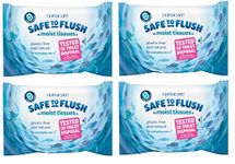 (4 Pack) Natracare Safe To Flush Moist Tissues 30 Wipes