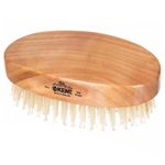 Kent Mc4 Oval Cherrywood Travel Size White Pure Bristle Luxury Military Brush
