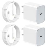 iPhone Charger Fast Charging, 20W USB-C Wall Charger Block with Long Fast Charging Cable for iP14/14 Pro/14 Pro Max/13/13 Pro/12/12 Pro/12 Pro Max/11/Xs Max【MFi Certified】 2 Pack