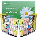 14 Pack Hand Cream Gift Set, Floral assorted Mini Hand Foot Cream, Christmas Gifts Day Night Cream Moisturizer for Winter Rough Dry Hands, Body Cream Gift Set for Birthday Mothers day Gifts (420ml)