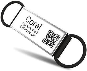 KEKID QR Code Slide On Dog Tag - Personalized Pet ID Tags, Custom Name Tags, Silent Noiseless - Free Online & Scan QR Receive Instant Location Alert Email