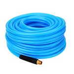 WYNNsky Reinforced Polyurethane (PU) Air Hose, 1/4"x100ft, 300 PSI, Air Compressor Hose with 1/4" MNPT Brass Endings