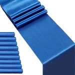 Satin Table Runners Royal Blue Table Runner 10 Pack 12 x 108 inches Chair Sashes Bows for Wedding Party Decorations