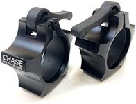 Chase Fitness Premium Quality Aluminum Locking Collar 2" Inch 50mm Olympic Dumbbell Barbell (Black)