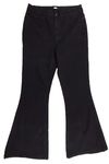 Happening Plus Size Women - Slim Fit Bell Bottom Jeans -MID Rise -Stretchable Fabric- Black Color- Waist Size 34" / 36" / 38" / 40" / 42" / 44" / 46" / 48" / 50" / 52" inches (34")