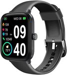 Smart Watch for Men Women with 1.7" DIY Full Touch Screen,Activity Fitness Tracker Blood Oxygen Heart Rate Sleep Monitor, Waterproof Smartwatch with 20 Sport Modes for Android iOS Phone(Black)