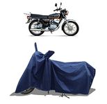 ROMEIZ - Two Wheeler - Scooty - Bike Cover for Yamaha RX-135 Cover with Water-Resistant and Dust Proof Premium 190T Fabric_Entire Navy Large