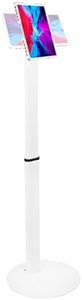 Mount-It! Universal Tablet Floor Kiosk | Theft-Deterrent Tablet Stand | Adjustable Tablet Kiosk Floor Mount for iPad, Galaxy & Surface Tablets (White)