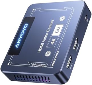 Scheda di acquisizione, Anyoyo 4K60 Video Grabber, HDR e VR Capture e Passshrough vicino a zero latenza HDMI per streaming e giochi, compatibile per NS, PS5/4, Xbox, Camera, Windows/Mac