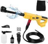 Cordless Pressure Washer for DeWalt 20V Battery, 21000RPM 1000 PSI Portable Handheld Power Washer with 6-in-1 Nozzle for Cleaning Car Floors Fences Walls (without Battery)