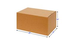 ADDANBI Heavy Duty 5Ply Large Corrugated Box 27X14X13 (Inch) Pack Of 4 For Shipping,Moving,Home Shifting And Goods Transportation. (4)