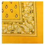 Paisley One Dozen Cowboy Bandanas (Gold, 22 X 22 in)