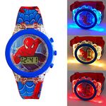 Brishti Superhero Multicolored Glowing Light Digital Kid's Wrist Watch Cum Toy (Best Return Gift for Boy's and Girl's)