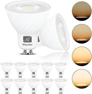 M MayJazz GU10 LED Bulbs Dimmable 7W(50W Halogen Equivalent) 3000K Soft White 550LM Track Light Bulb,Spot Light Bulb for for Kitchen, Range Hood, Living Room, Bedroom,10 Pack
