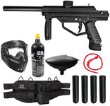 Maddog JT Stealth Semi-Automatic .68 Caliber Silver CO2 Paintball Gun Starter Package - Black