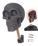 Motorbike Helmet Wall Mount in Skull Shape - Motorcycle Helmet Holder Skull – Hanger for Helmet and Jacket