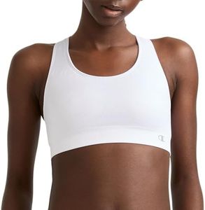 Champion Women's The Infinity Racerback Sports Bra, White, Medium US