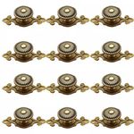 CSKB Golden 12 PCS Retro Mushroom Shape Metal Knob Drawer Cabinet Handle Furniture Pull Antique Handware Product Door Knob