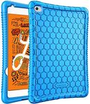 Fintie Silicone Case for iPad Mini 5th Gen 2019 / iPad Mini 4 - [Honey Comb Series] Light Weight Anti Slip Kids Friendly Shock Proof Silicone Protective Cover for New iPad Mini 5/4 7.9", Blue