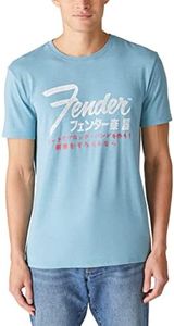 Lucky Brand Men's Fender Graphic Tee, Adriatic, Medium