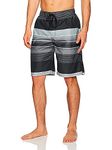 Kanu Surf Men's Flex Swim Trunks (Regular & Extended Sizes), Echelon Black, Small