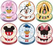 XFYCUTE 60 Pcs Mouse Party Supplies 7 Inch 6 styles Mouse Plates Mouse Disposable Plates Cartoon Mouse Party Decorations for Birthday Party Favors