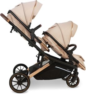 My Babiie MB33 Tandem Double Pushchair – Twin Stroller, Giraffe, Birth to 15kg
