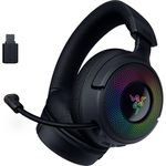 Razer Kraken V4 - Wireless Gaming Headset (3 Modes Connectivity, TriForce 40mm Drivers, 9-Zone RGB Earcup Lighting, Mix & Volume adjustments, THX Spatial Audio) Black