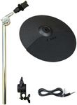 Alesis Surge/Command 10 Inch Cymbal with Choke, 21 Inch Cymbal Arm, Clamp and Silverline Audio 10ft Connection Cable Bundle