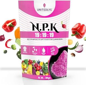 Unitedlys Npk 19 Fertilizer Powder For Plants 380Gms With Seeds Including Dhaniya, Palak & Methi | Plant Food For Maximum Growth Boost & Production | Ideal For Home, Garden & Outdoor Plant Care