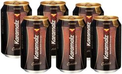 Karamalz Classic: Non-Alcoholic Malt Beverage 330ml (Pack of 6) with 1 Piece Restock Reminder Card & 6 Pieces of Candy Mints by IntFeast