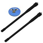 HQRP 2-Pack UHF High Gain Antenna For Kenwood TK-360 / TK-370 / TK-370G / TK-372 / TK-372G / TK-373 / TK-380 / TK-390 / TK-2302 + HQRP Coaster