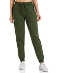 Amazon Brand - Symbol Women's Regular Fit Winter Track Pants (SYWHJOG320_Olive_M)