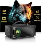 [Netflix-Licensed/Dolby Audio]Outdoor-Projector 4K with Wifi 6 and Bluetooth,ONOAYO 800ANSI Native 1080P Portable Projector,Built-in Netflix/YouTube/PrimeVideo, Electric Focus Keystone Smart Projector