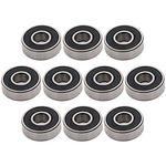 ZUBSHA 626 2rs 10pics BALL BEARING ID 6MM OD 19MM WIDTH 6MM FOR HEAVY DUTY MACHINES