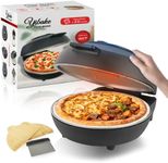 YIBAKE Indoor Pizza Oven- 12’’ Electric Pizza Maker with Dual Temperature Control, Heats up to 800°F, Heat-Insulated Countertop Pizza Oven with Ceramic Baking Stone, Crispy Crust Pizzas in Minutes