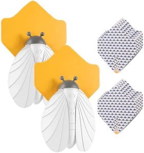 2 Pack Fly Traps & 10 Glue Cards, Fruit Fly Traps for Indoors, Gnat Traps for House Indoor, Flying Insect Trap Catcher for Mosquitoes and Moths, Plug-in Indoor Bug Zapper