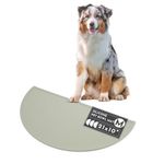 Silicone Pet Food Mat: Waterproof, Non-Slip, Raised Edges to Prevent Spills, Easy-to-Clean Flexible Tray for Dog Feeding and Water Bowls. Large, Cute, Modern Design. (Large, Terracotta)