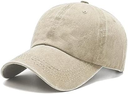 NPJY Baseball Cap Golf Dad Hat Adjustable Original Classic Low Profile Cotton Hat Unconstructed Plain Cap Men Women, Beige(washed), One Size