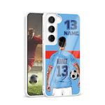 Custom Phone Cases Club Background VS Jersey Name and Number Design Trendy Cover Case for Samsung Galaxy S20 S21 S22 S23 S24 S25 Ultra Plus for iPhone 11 12 13 14 15 16 Gifts for Boys (Manch City)