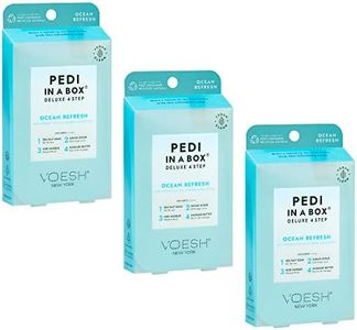 VOESH Pedi in a Box 4 Step Ocean Refresh - 3 Pack, At-Home Pedicure Treatment, Spa Pedicure, Foot Spa, Foot Soak, Foot Scrub, DIY Pedi, Pedicure Set