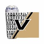 Rico Industries NCAA Vanderbilt Commodores Standard 24oz Acrylic Tumbler with Hinged Lid, Officially Licensed Double Wall Tumbler with Straw