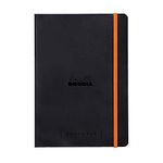 RHODIA 117742C - Notebook Bullet Journal Goalbook Black - A5 14.8 x 21 cm - Dotted - 240 pages - Ivory 90g/m² paper - 2 Ribbons, Elastic closure - Leatherette