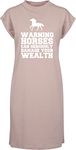 Hippowarehouse Warning Horses can Seriously Damage Your Wealth t-Shirt Dress Women's Adults Nightie Nightdress