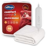 Silentnight Comfort Control Electric Blanket Single Bed - Heated Underblanket with 4 Heat Settings - Fast Heat Up - Overheat Protection and Easy Fit Straps - Machine Washable - Single - 135x72cm