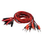 uxcell Double Alligator Clip to Banana Connector Audio Speaker Test Cable 1M Length 6 Pairs