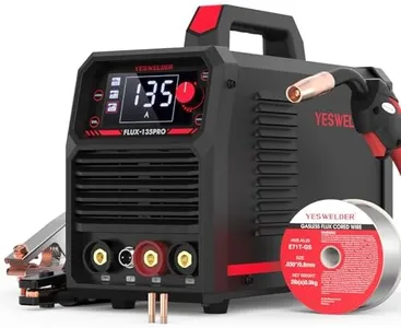 YESWELDER 135Amp MIG Welder,110V Flux Core Welder Flux MIG/Lift TIG/Stick 3-in-1 Large LED Digital Display Welding Machine IGBT Inverter Welder FLUX-135PRO