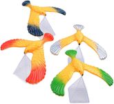 4PCS Balance Bird Gravity Bird with Pyramid Combination Physics Toy Physical Science Adults Office Desktop for Science Lovers Children and Teachers of All Ages