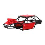 INJORA Rock Tarantula Nylon Buggy Body Shell Chassis Kit for TRX4M 1/18 RC Crawler Upgrade（Red）