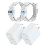 iPhone 16 15 Charger Fast Charging Type C Charger Power Adapter USB C Wall Charger Block with 2 Pack 6FT USB C to C Cable Compatible for iPhone 16/16 Plus/16 Pro/16 Pro Max/15/15 Plus/15 Pro Max